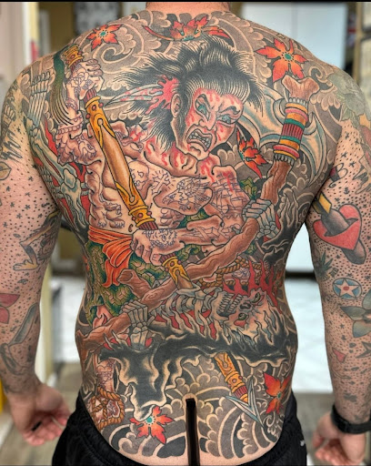Explore concrete tattoo ideas, creative tattoo ideas in Temple, available at Lucky In Love Tattoo