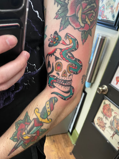 Explore full neck tattoo ideas, creative tattoo ideas in Havertown, available at Havertown Electric Tattoo