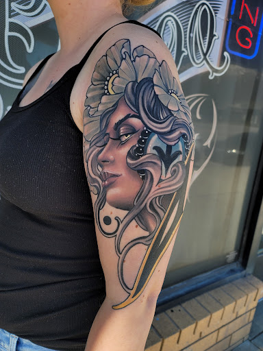 Explore upper back tattoo ideas, creative tattoo ideas in Orem, available at Hearts and Hands Tattoo and Piercing