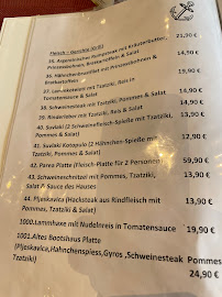 Restaurant Restaurant - Pension Altes Bootshaus à Torgau - menu / carte