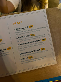 Mikuna Sentier à Paris menu