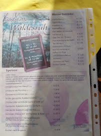 Menu du Waldesruh à Wachtberg