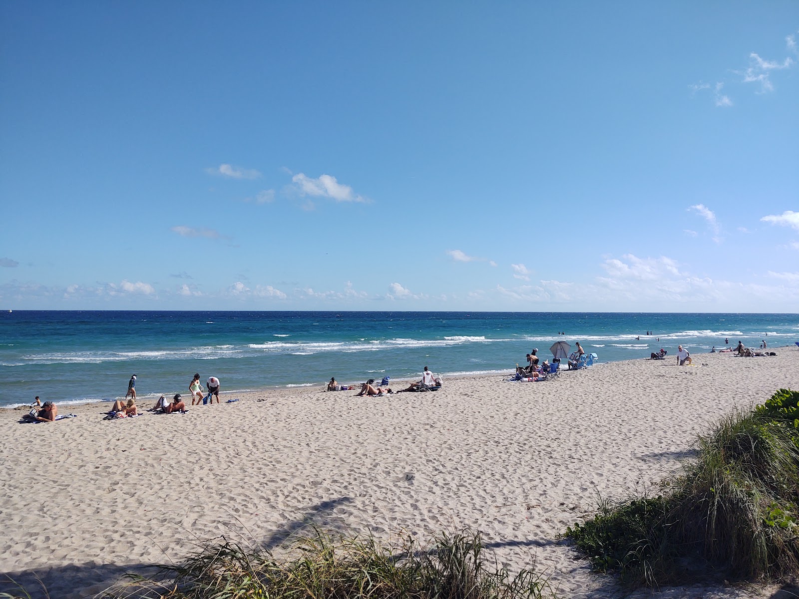 Palm Island beach的照片 带有碧绿色水表面