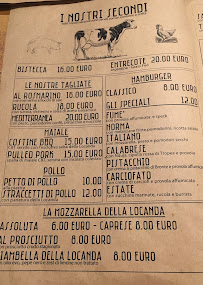 Menu / carte de Lu Rusticone à Scauri