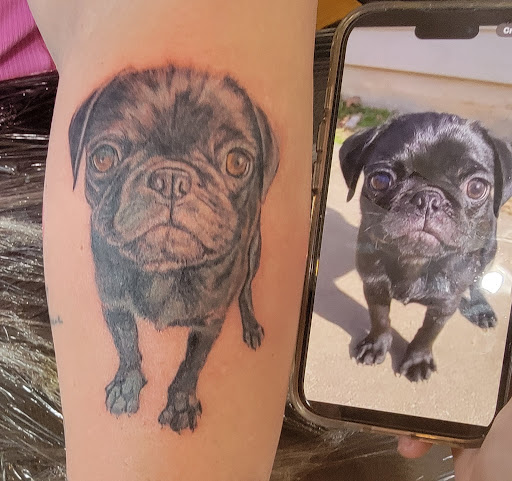 Explore paw tattoo ideas, creative tattoo ideas in Bristol, available at Rogue Tattoos