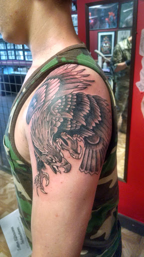 Explore butterfly back tattoo ideas, creative tattoo ideas in Meadville, available at Mad Mikes