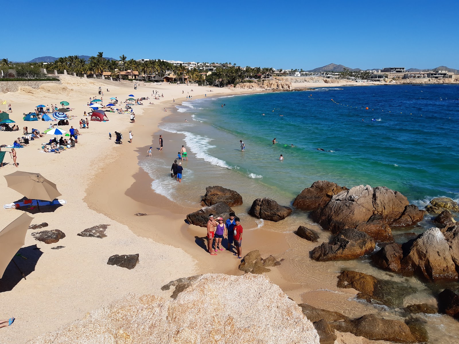 Photo de Playa el Chileno avec sable lumineux de surface