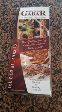 Bistro Gabar à Seesen menu