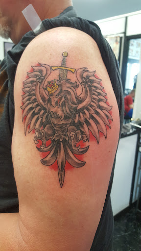 Explore linework tattoos ideas, creative tattoo ideas in Rogers, available at Saved by Grace Tattoo Studio