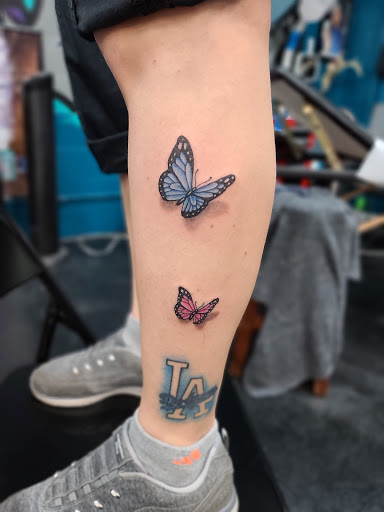 Explore tattoo ideas for women's legs, creative tattoo ideas in Whittier, available at Whittier Tattoo