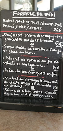 menu du restaurants La Bascule à Vincennes