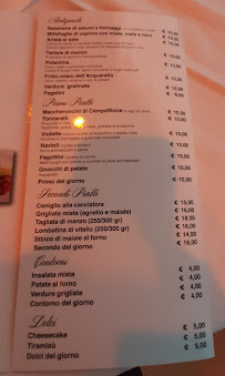 Acquarello à Lapedona menu