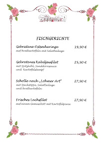 Restaurant Panorama Restaurant Lohme à Lohme (le menu)