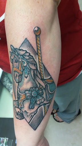 Explore hammerhead shark tattoo ideas, creative tattoo ideas in Freeport, available at Broken Moon Tattoos