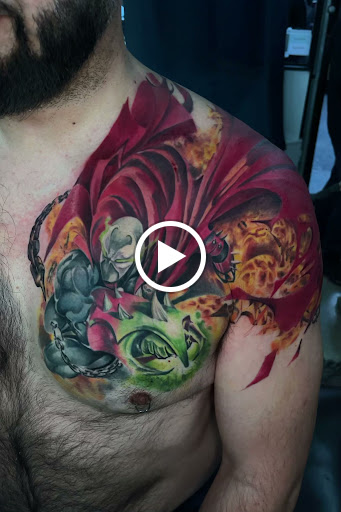 Explore black tattoo ideas for men, creative tattoo ideas in New York, available at Red Dragon Tattoo