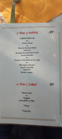 Restaurant français Bistrot Cayou à Vallon-Pont-d'Arc (la carte)