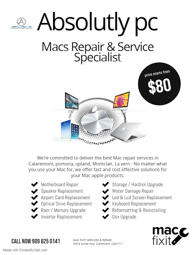 Computer Repair Service «Absolutely PC», reviews and photos, 335 E Arrow Hwy, Claremont, CA 91711, USA