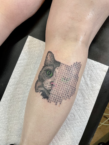 Explore half arm sleeve tattoo ideas, creative tattoo ideas in Saint Louis, available at Self Inflicted Studios