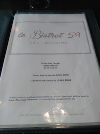 Bistrot 59 à Saint-Lô menu