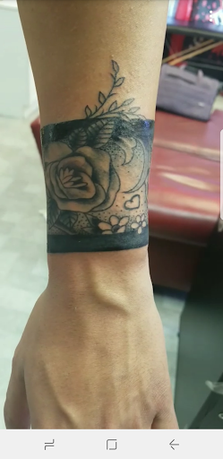 Explore boba fett tattoo ideas, creative tattoo ideas in Groves, available at Billet Tattoo Studio