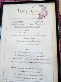 Menu / carte de L'IBISKUS Restaurant à La Rochette