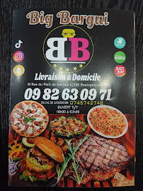 Restaurant Big bargui à Boulogne-sur-Mer (le menu)