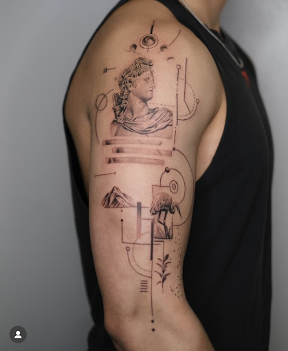 Find tattoos in between breast ideas for your next unique tattoo in Garland at Infamous Art Studio