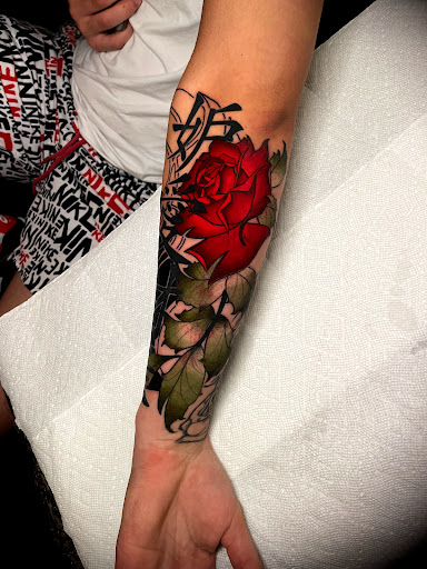 Explore small dog tattoos ideas, creative tattoo ideas in Hartselle, available at Kingdom Minds Ink