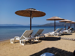 Foto von Maounis beach und die siedlung
