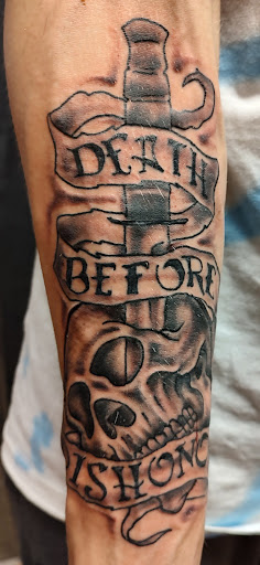Explore healing tattoo ideas, creative tattoo ideas in Export, available at Patriotic pain tattoo