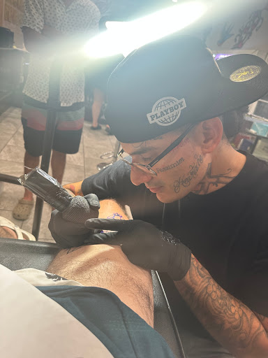 Explore kitty tattoo ideas, creative tattoo ideas in Port Aransas, available at Island Ink studio