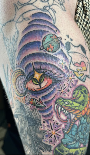 Explore leg tattoos men ideas, creative tattoo ideas in Ypsilanti, available at Michigan Avenue Tattoo & Piercing