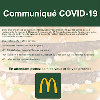 Menu / carte de McDonald's à Franconville