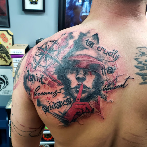 Explore heart break tattoo ideas, creative tattoo ideas in Billings, available at Sovereign Tattoo