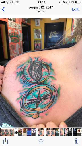 Explore machine tattoo ideas, creative tattoo ideas in San Angelo, available at Good Vibes Only Tattoo Studio