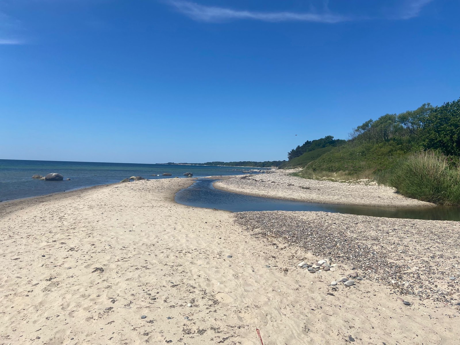 Foto di Strand Molle Odde con una superficie del sabbia beige