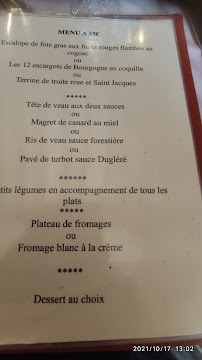 Restaurant français Auberge Ensoleillée à Dun-les-Places (le menu)