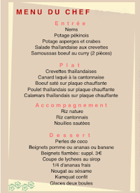 Au Bon Accueil à Massy menu