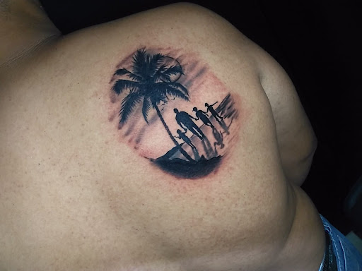 Explore frog tattoo ideas, creative tattoo ideas in Pompano Beach, available at Torres Tattoo Studio