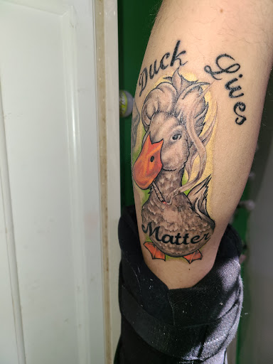 Explore stick and poke tattoo idea, creative tattoo ideas in Bessemer, available at Gervs Underground Ink