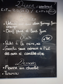 Menu / carte de Le Cheval Blanc à Mogneneins