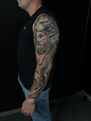 Explore tattoo ideas half sleeve men, creative tattoo ideas in West Palm Beach, available at Wooden Heart Tattoos and Piercings
