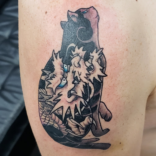 Explore family tattoo ideas for guys on arm, creative tattoo ideas in Addison, available at Cat Tattoo