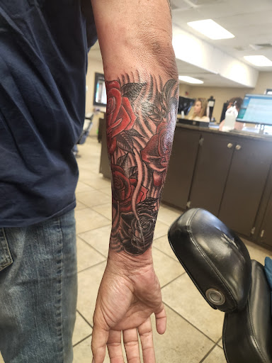 Explore neck tattoo cover up ideas, creative tattoo ideas in Gulfport, available at Jack & Dianes Tattoo