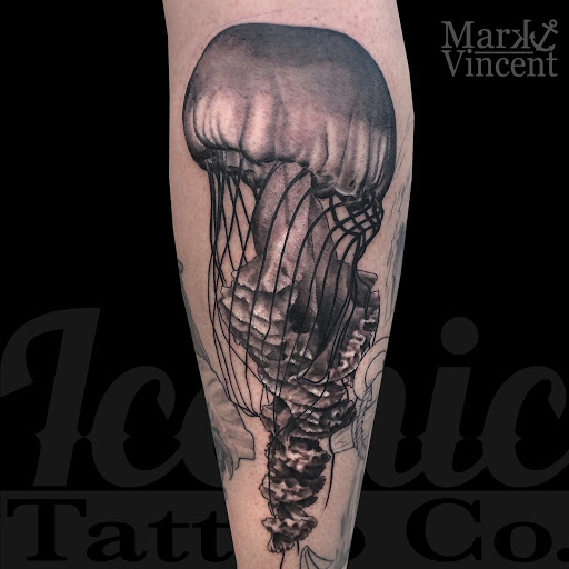 Explore cross sleeve tattoo ideas, creative tattoo ideas in Downingtown, available at Iconic Tattoo Co
