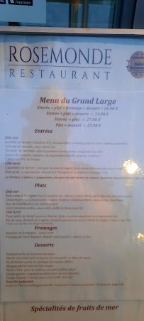 Rosemonde à Les Sables-d'Olonne menu