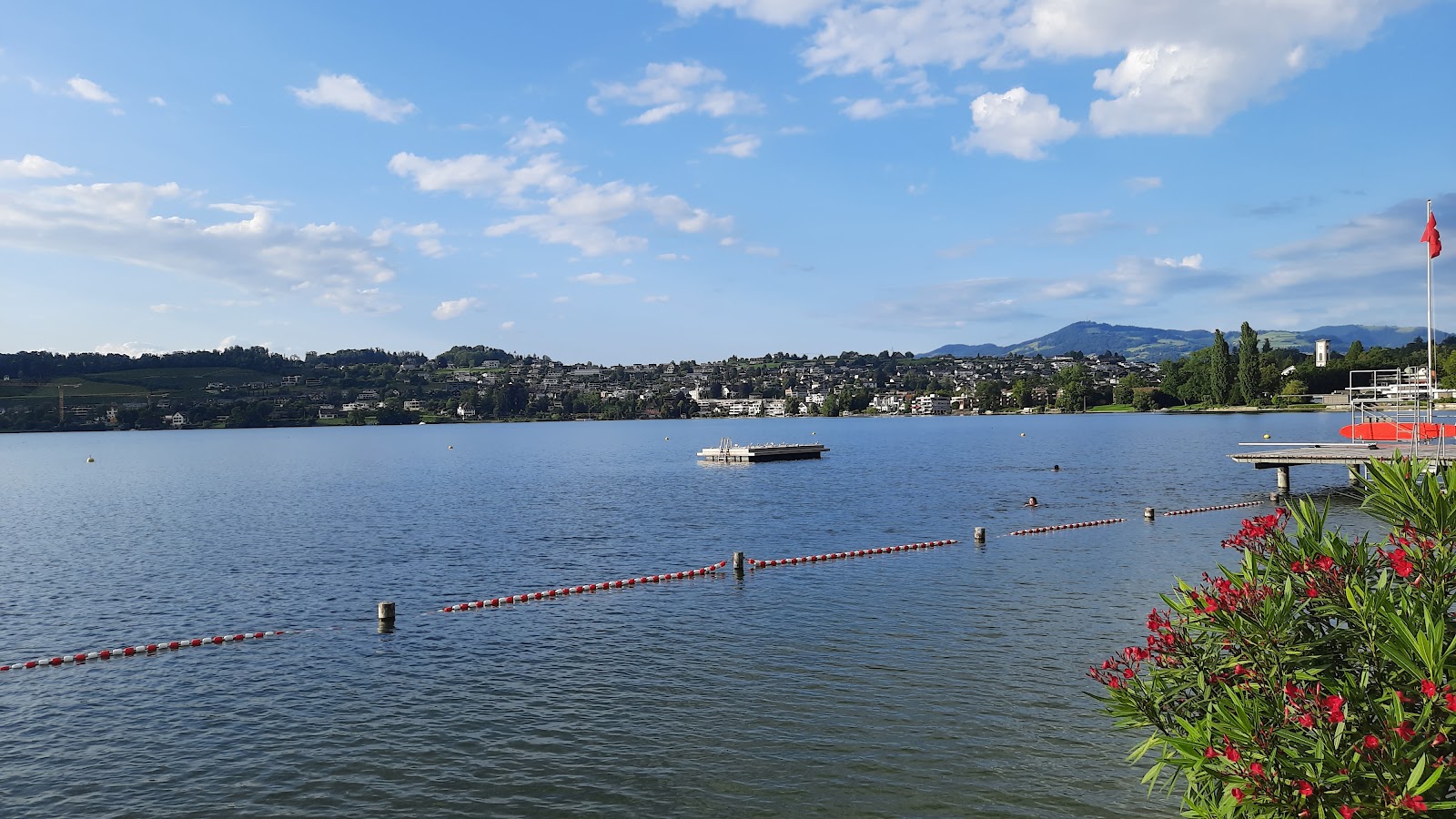 Photo of Seebad Rapperswil beach and the settlement