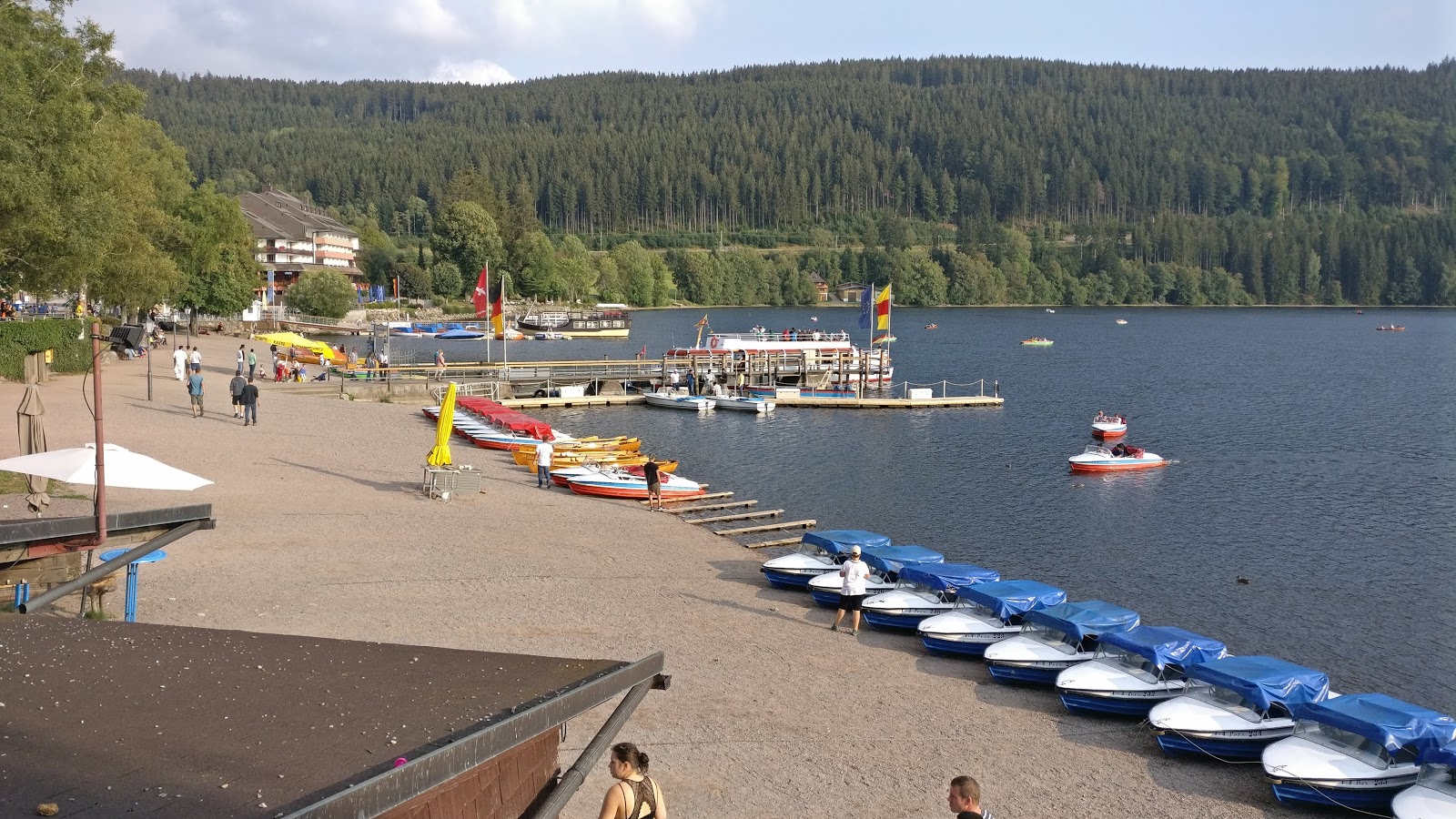 Titisee Strand'in fotoğrafı geniş bir kıyı şeridi ile birlikte