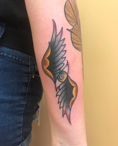 Explore peach tattoo ideas, creative tattoo ideas in Concord, available at Sterling Tattoo Club