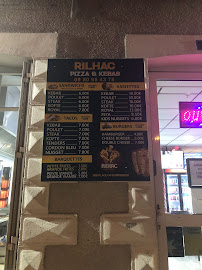 Menu du Rilhac Kebab à Rilhac-Rancon